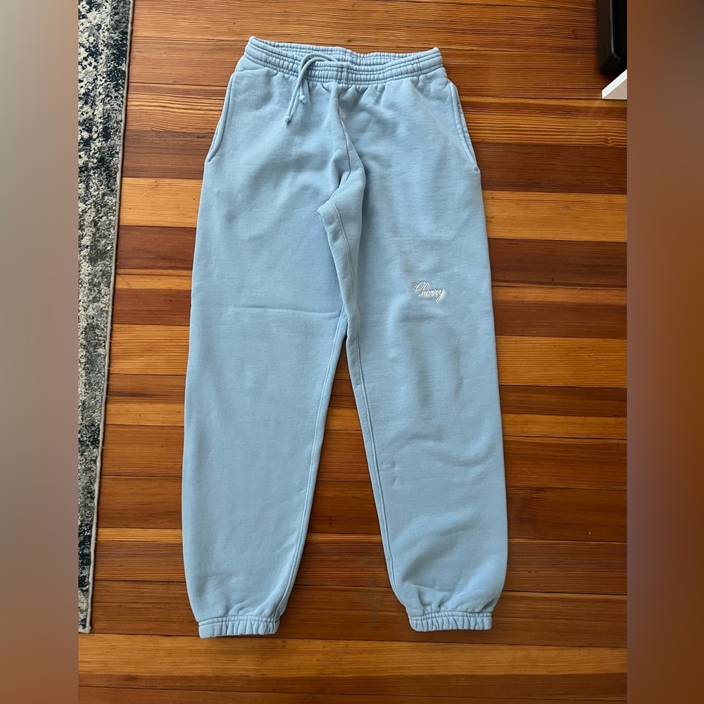 Cherry American Classic Sweatpants (Sky Blue) Sm